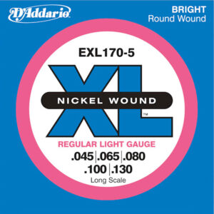 D'Addario EXL170-5 Electric 5-String Bass Strings Regular Light 45-130