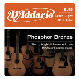 D'Addario EJ15 Phosphor Bronze Acoustic Guitar Strings 10-47