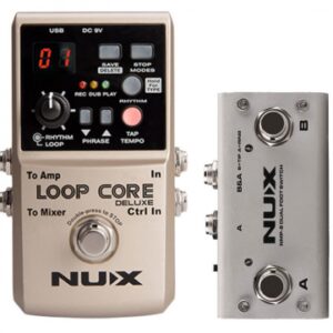 NU-X Core Stompbox Series Loop Core Deluxe Bundle Includes Loop Core Deluxe & Dual Foot Switch.