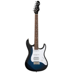 Levinson Sceptre Ventana Deluxe Double Cutaway HSS See Thru Ocean Blue